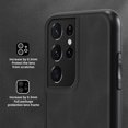 thumbnail image 6 of Mantto PU Leather Case for Samsung S21 Ultra, Retro Premium Luxury Slim Soft Non-Slip Grip Flexible Bumper Shockproof Full Body Protective Cover Phone Cases for Samsung Galaxy S21 Ultra, Black, 6 of 8