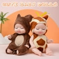 thumbnail image 3 of Haawooky 10 mini muñecas de bebé, muñecas de bebé realistas de 4 pulgadas con ropa de animales, linda muñeca pequeña para niñas y niños, cesta de Pascua, cumpleaños de San Valentín, 3 of 5