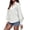 White, variant on My Items Shirts for Women Women's Long Sleeve Shirts Womens Lapel Shirts Long Sleeve Blouse Button Down Shirts Elastic Trumpet Sleeve Casual Plain Tops M