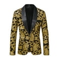 thumbnail image 4 of Mens Sport Coat Qiggri Men's Sequin Performance Ceremonial Dress Party Suit Single Breasted Suit Jacket, 4 of 5