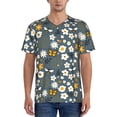 thumbnail image 4 of Haiem Hip Hop Hipster Baseball Jersey Button Down Shirts Sports Uniforms Men Women Jersey(Flowers and Bee,X-Large), 4 of 9