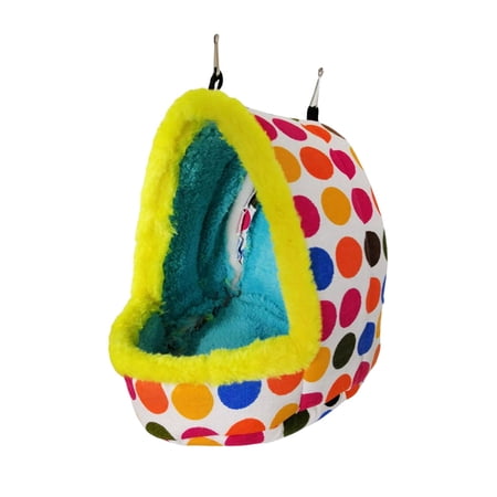 Rats Winter Pet Hanging Nest Thicken Practical Sleeping Bag Parrot Nest Parrot Hideaway for Lovebird Cockatoo Finch - L 18x18x22CM