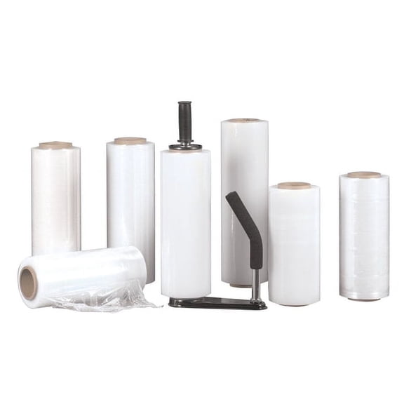 Office Depot Brand Blown Hand Stretch Film, 120 Gauge, 12" x 1000', Clear , Pack Of 4