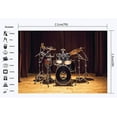 thumbnail image 2 of ABPHOTO Polyester 7x5ft Band Concert Backdrop Music Drum Set Interior Backdrops Stage Lights Carpet Retro Wood Floor Photography Background for Draduation Ceremony School Show Photo Studio Props, 2 of 3