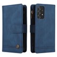 thumbnail image 3 of Case for Samsung Galaxy A52S 5G Cover Zipper Pocket Wallet Case Magnetic Protective - Blue, 3 of 5