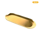 thumbnail image 1 of 4pcs Bandeja Metálica Decorativa Ovalada De Acero Inoxidable Belug, Dorado, 1 of 5