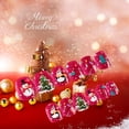thumbnail image 5 of Niusricy Christmas Artificial Nails Set Cute Natural False Nail Full Cover Nail Tips with Adhesive Backing for Women Manicure Kit, 5 of 8