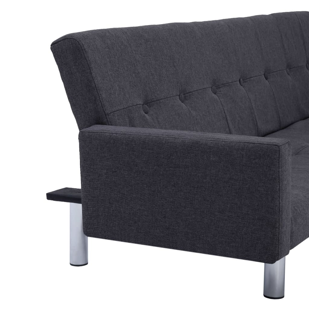 Kepooman Home Convertible Faux Leather Sofa Bed with Armrest for Living Room, Dark Gray Kepooman Home Convertible Faux Leather Sofa Bed with Armrest for Living Room, Dark Gray