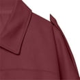 thumbnail image 6 of Breezora Womens Cropped Faux Suede Motorcycle Jacket Notched Lapel Long Sleeve Y2K Style Zip Front Outerwear Coat M Size Wine, 6 of 6