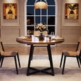 thumbnail image 6 of Tribesigns Round Dining Table for 2, 31.5" Industrial Dinner Table with Metal Base, 6 of 7