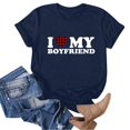 thumbnail image 4 of adviicd T-Shirts pour Femmes Graphiques T-Shirts Décontractés à Manches Courtes pour Femmes Hauts Mignons Graphiques T-Shirts Bleus,m, 4 of 5