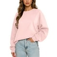 thumbnail image 5 of Resicozy Oversized Crewneck Sweatshirt Women Fall Cute Sweatshirts Loose Fit College Clothes Y2K Long Sleeve Shirts Pink XL, 5 of 5