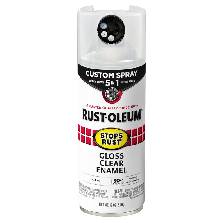 Clear, Rust-Oleum Stops Rust Advanced Gloss Spray Paint, 12 oz