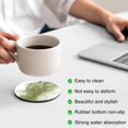 thumbnail image 4 of Sage Green Marble Coasters Set of 4, Modern Ombre Abstract Ink Painting Art Absorbent Coasters for Drinks, Coaster for Bar Office Dining Coffee Table Accessories Decor, Non Slip Round Desk Coaster, 4 of 9