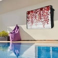 thumbnail image 6 of Outdoor TV Cover 36 to 39 Inches, Red Eucalyptus Leaves Abstract Branch Retro Wood Grain Waterproof and Weatherproof TV Cover with Remote Control Pocket, Flat Screen TV Cover Protector for Outside TV, 6 of 6