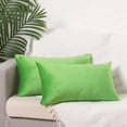 thumbnail image 2 of Unique Bargains Velvet Modern Zipper Cushion Decorative Throw Pillow Covers (2 Count) Green 12" x 20", 2 of 6
