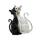 thumbnail image 5 of Figuras de pareja de gatos, esculturas de gatos, centros de mesa, estatuas modernas de animales en blanco y negro, 5 of 9