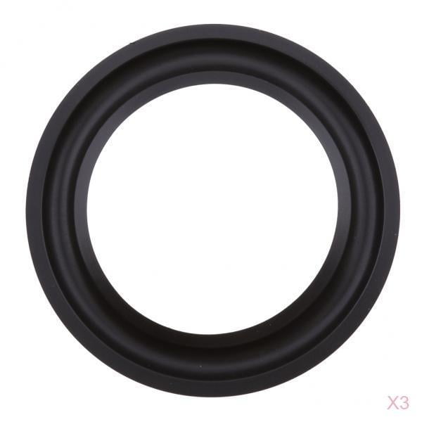 3 Piezas de Goma Perforada para de Goma con Borde de Espuma, Anillos Envolventes Reemplazos para Altavoces de Bricolaje, Negro de 5 Pulgadas Sunnimix Reparación de bordes de altavoces de audio