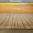 thumbnail image 6 of Ambesonne Tropical Place Mats Set of 4, Wooden Deck Sunset, Standard Size, Orange Brown, 6 of 6