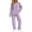 Purple, variant on ABSUYY Womens 2 Piece Lounge Set Oversized Fleece Long Sleeve Crew Neck Straight Leg Pants Loungewear Blue,Size Free Size