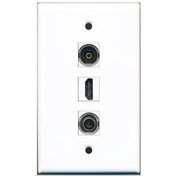 RiteAV - 1 Port HDMI and 1 Port Toslink and 1 Port 3.5mm Wall Plate