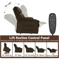 thumbnail image 4 of PAPROOS Large Power Lift Recliner Chair with Massage and Heat for Elderly Big and Tall People, Overstuffed Wide Recliners with 2 Cup Holders, Side Pocket for Living Room, Single Sofa, Brown, 4 of 12