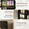 thumbnail image 4 of 51" Metal Kitchen Pantry Cabinet, Storage Cabinets with 2 Door and 3 Adjustable Shelves, Black Freestanding Food Storage Cabinet, Steel Cupboard for Kitchen Dinning Room, 4 of 15