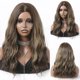 thumbnail image 2 of Peluca de cabello sintético ondulado para mujer, pelo largo, marrón, Rubio, Natural, fiesta diaria, Cosplay, parte media, fibra resistente al calor, 2 of 4