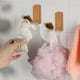 thumbnail image 3 of Perchero de latón resistente para colgar en la pared, para toallas, albornoces, ropa, baño, cocina y garaje (oro rosa), 3 of 6