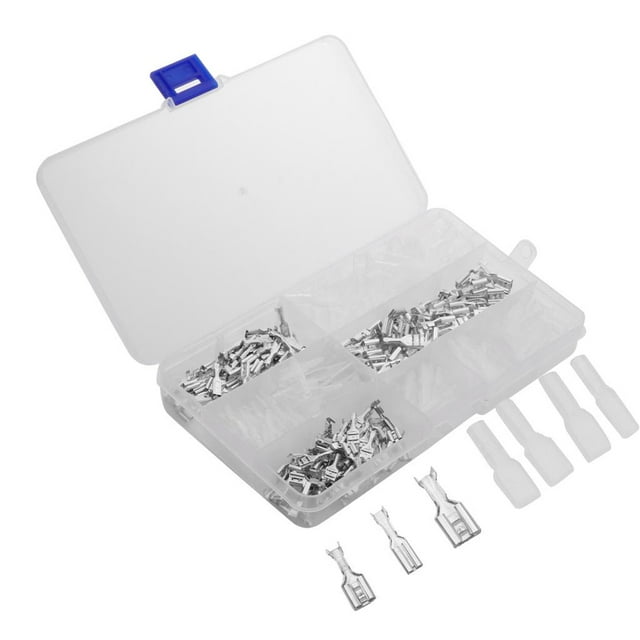 150 juegos de 2,8 mm, 4,8 mm, 6,3 mm, terminal de crimpado , conector de cable eléctrico Pta Baoblaze Terminal de crimpado de cable