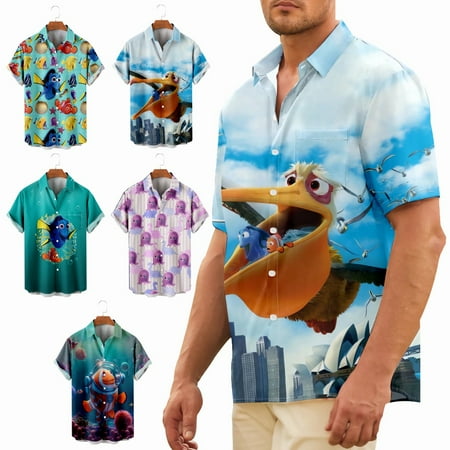 

Toddler Boys Sea Casual Button Down Tee Shirts Regular Holiday Bowling Shirts Regular & Big Man Sizes