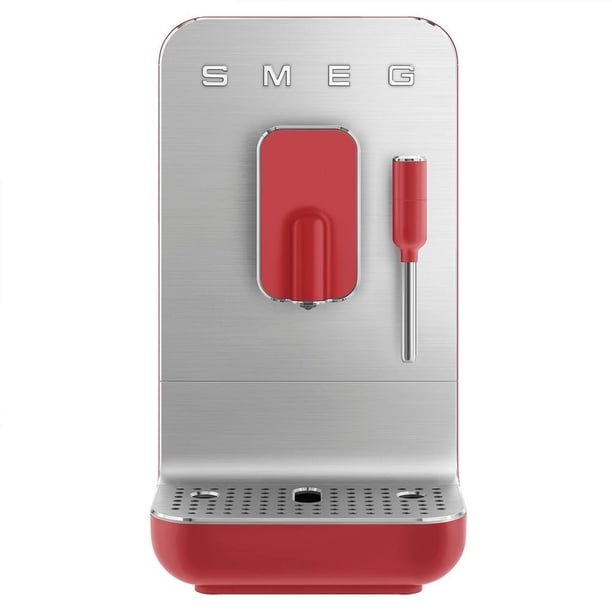 SMEG Máquina de café totalmente automática con molinillo integrado y varita de vapor BCC02RDMUS, roj