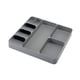 thumbnail image 4 of Organizador de cubiertos, soporte para utensilios, caja de almacenamiento extensible versátil, contenedor de cubiertos para cocina, accesorios para Gris, 4 of 9