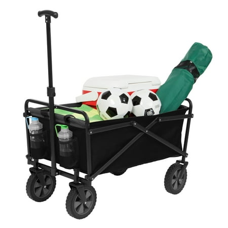 Manual Pond - Seina Manual 150 Pound Capacity Heavy Duty Folding Utility Cart, Black/Gray