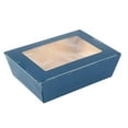 thumbnail image 4 of Cafe Vision 71 oz Midnight Blue Paper Large Take Out Container - Hinge Lock - 8 3/4" x 6 1/2" x 2 1/2" - 50 count box, 4 of 10