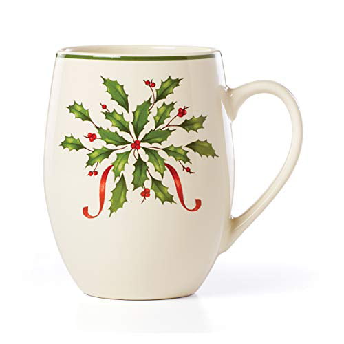 1.05 LB Red & Green Lenox Holiday Cocoa Mug 
