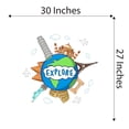thumbnail image 4 of Home Wall Decal - Explore - Cute Travelling Design Cute Famous Places Designs Around the Globe - Proudly Hand Made Decal - Size: 30 In(W) x 27 In(H), 4 of 5