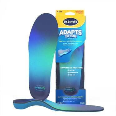 Dr. Scholl’s Adapts To You Insoles for Women, with Self-Molding Foam Technology – Clinically Proven to Adapt to Your Feet, Flexible Arch Support Inserts, Shock-Absorbing, Podiatrist-Tested, Size 6-10