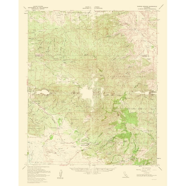 Warner Springs California Quad USGS 1961 23 x 28.77
