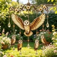 thumbnail image 3 of Vintage Bird Wind Chime With Crystal Suncatcher Prisms, Metal Hanging Windchime, Outdoor Porch Garden Window Decor, Sympathy Memorial & Housewarming Gift, 3 of 6