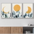thumbnail image 2 of wall26 Framed Canvas Print Wall Art Set Mid-Century Ocean Sunset Sun Horizon Nature Abstract Illustrations Modern Art Bohemian Decorative for Living Room, Bedroom, Office - 16"x24"x3 White, 2 of 5