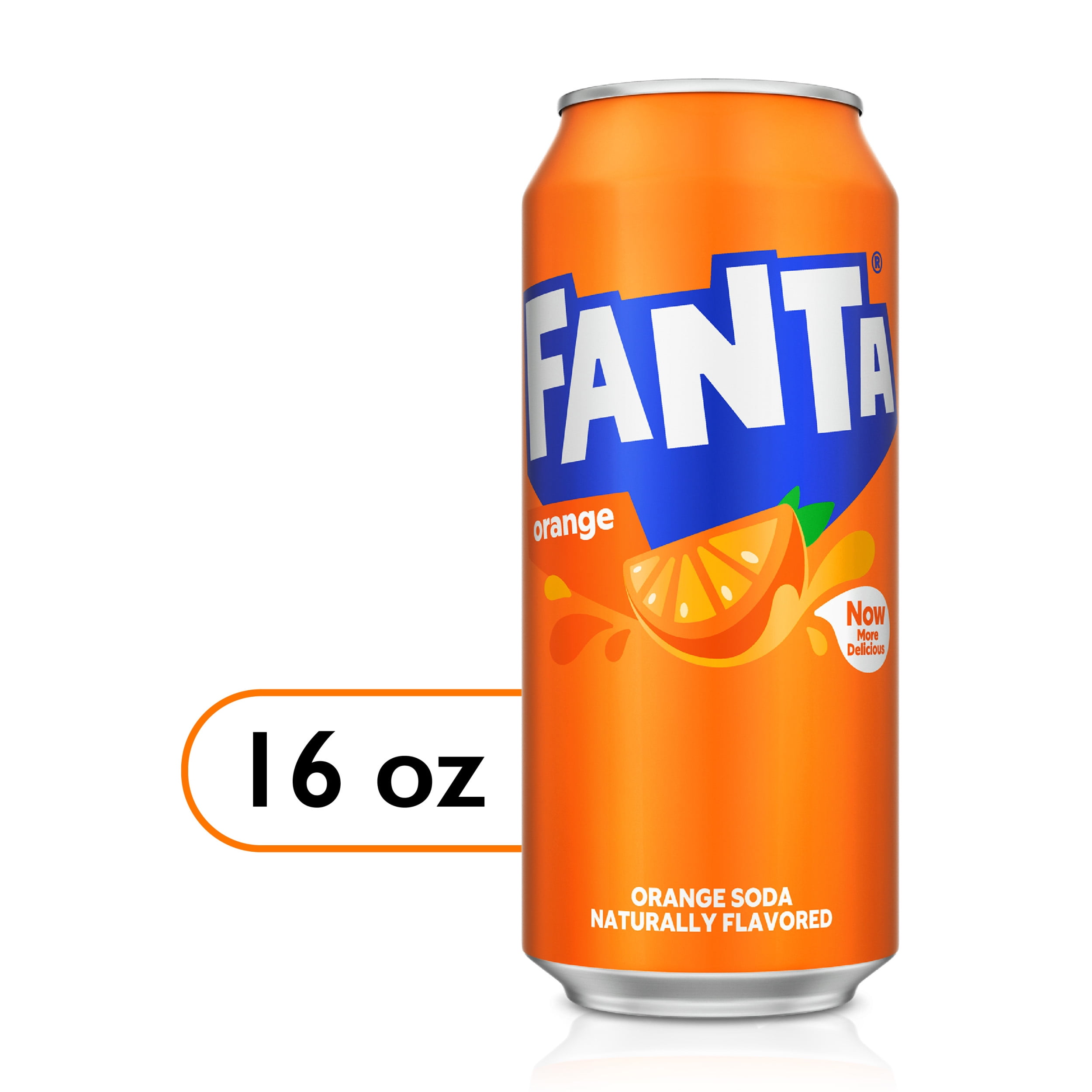 Fanta Orange Fruit Soda Pop, 16 fl oz Can 