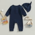 thumbnail image 4 of Okbabeha Newborn Baby Boy Girl Romper Clothes Infant Solid Ribbed Onesie Bodysuit Jumpsuit  Playsuit One Piece Outfit Winter Clothes, 4 of 5