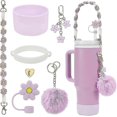 thumbnail image 1 of (b)stanley Cup Accessory Set - Water Bottle Handle Strap, Siliocne Stanley Cup Boot, Stanley Charms Stanley Cup 40 Oz Tumbler, 1 of 5