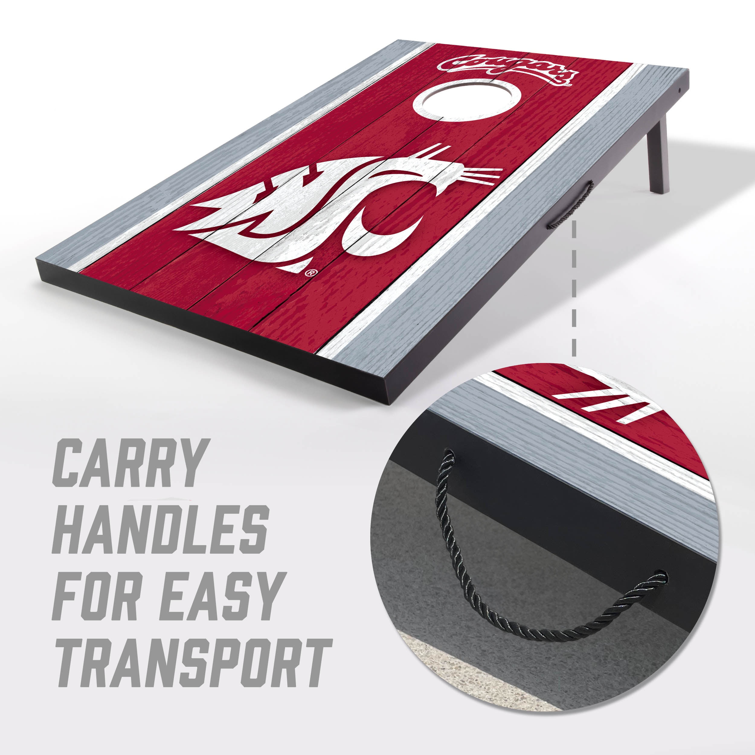 Washington St Cougars 2x3 MDF Cornhole Game Set