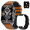 Brown leather and black silicone, variant on VOPOCO Smart Watches for Men Women (Make/Answer Calls) 1.96'' HD Big Screen Outdoor Sports Watch IP67 Waterproof Activity Tracker Compatible for Android iPhone