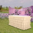 thumbnail image 4 of Desk Skirt Ruffle Table Skirt Party Decoration with Pleated Tablecloth Design for Festive Table Styling, 4 of 9