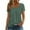 Army Green, variant on Uaswgudfs Women's Square Neck Short Sleeve Cotton Blouse with Polka Dot Print & Pleated Design - Casual Summer Fashion Top