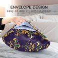 thumbnail image 4 of Yayeee Pillowcase Queen Size Set of 2 Satin Wrinkle Resistant Envelope Pillow Case, Purple Flowers Pattern, 4 of 8