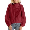 thumbnail image 3 of jiaxiM Sun Hoodie Women Crop Upf 50+ Uv Protection Long Sleeve Lightweight Workout Shirts Women Womens Jackets Spring Workout Shirts for Hiking Running, 3 of 5